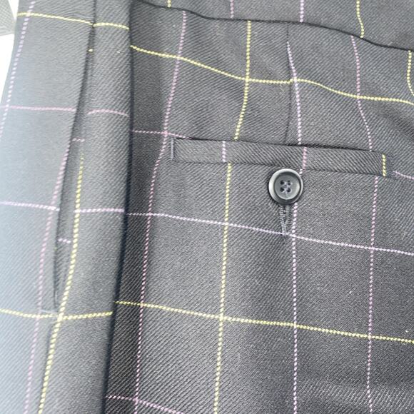 Pendleton Vintage Women’s Black Plaid Trouser Dress Pants size 14P Petites - Picture 4 of 9